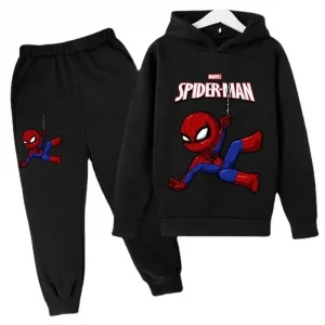 Autumn Spiderman Cartoon Print Children Tracksuit Hoodies 2 Piece Set+Trousers Sets Boys Girl Sportsuit Casual Fashion Pant Suit