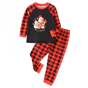 Children's set, cute and childlike long - sleeve T - shirt and long pants for Christmas, fashionable and versatile